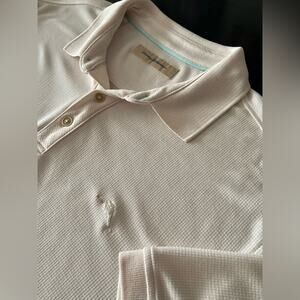 TOMMY BAHAMA Cream Colored Textured Polo size XL